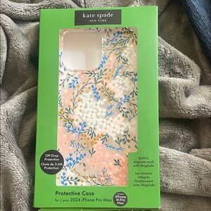 kate spade Floral iPhone 16 Pro Max Case - Blue and Gold